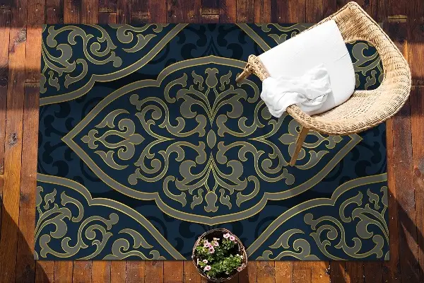 Moderná podlahová krytina na terase orientálne ornament