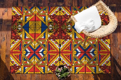 záhradný koberec farebné dlaždice