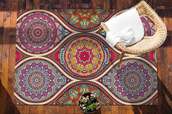 terasový koberec farebné mandala