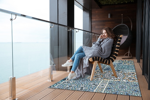 Záhradný koberec krásny vzor Mandala patchwork