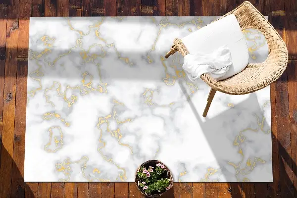Vonkajšie záhradné koberec Marble Gold River
