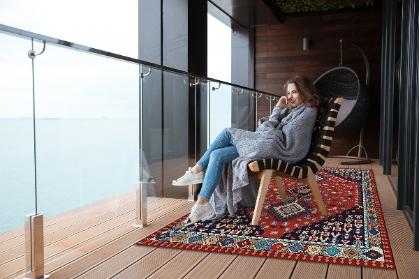 Moderné Koberec na balkóne antický vzor