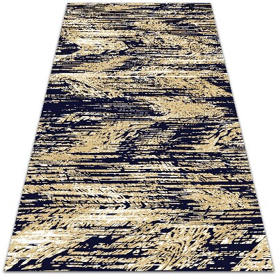 terasový koberec Žlté pruhy Retro