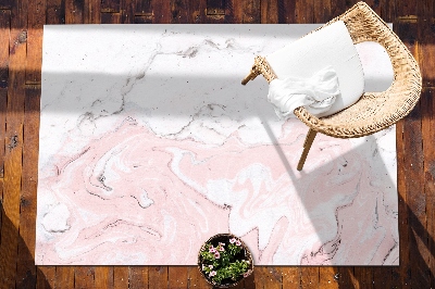 Moderná podlahová krytina na terase Biele a ružové mramorové