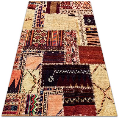 záhradný koberec abstraktné patchwork