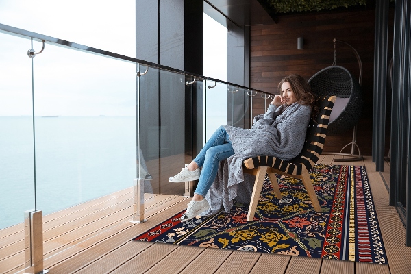Vonkajšie záhradné koberec Floral Boho