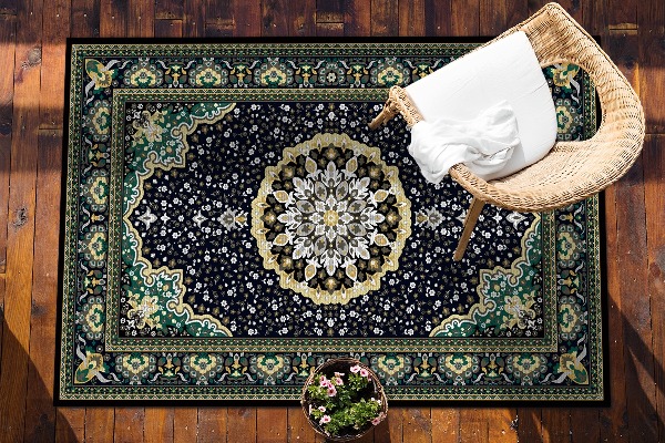 Moderné Koberec na balkóne gold mandala