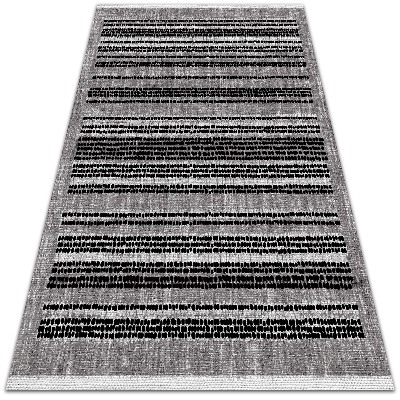Vonkajší koberec na terasu čierne pruhy