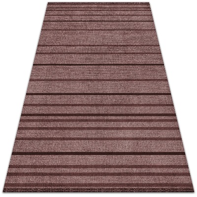 Vonkajší koberec na terasu hnedé pruhy