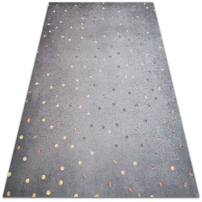 Vonkajší koberec na terasu zlaté bodky