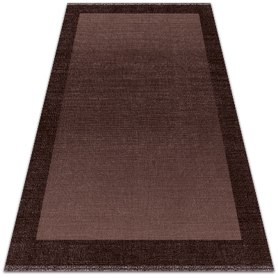 Vonkajší koberec na terasu hnědá rám