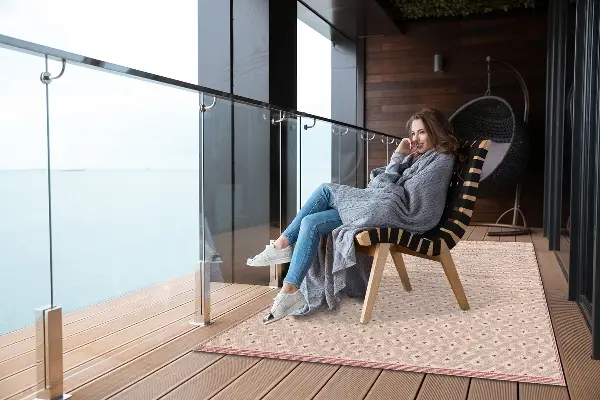 záhradný koberec Ružový orientálny vzor