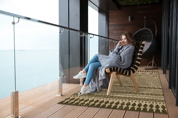 Moderné vonkajšie koberec Kľučkovanie a linky