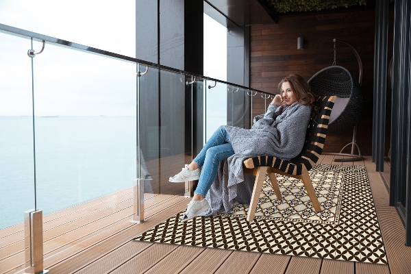 Moderné Koberec na balkóne jemný vzor
