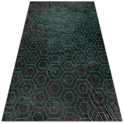 Moderné vonkajšie koberec šesťuholníky retro