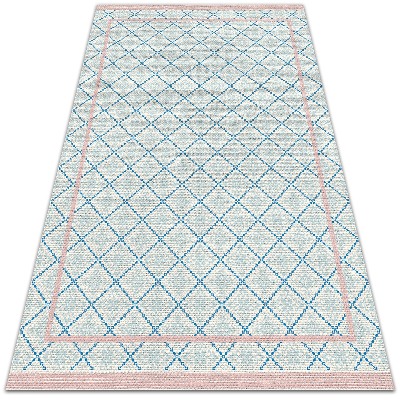 terasový koberec modrej čiary