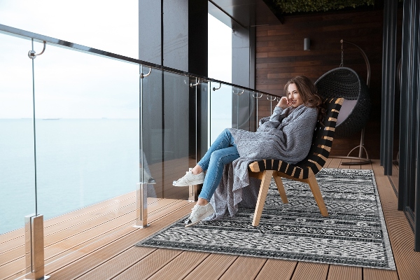 Moderné Koberec na balkóne textúry