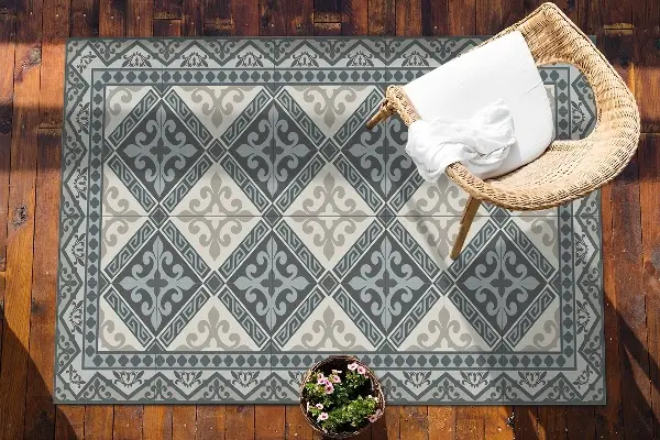záhradný koberec geometrické ornamenty