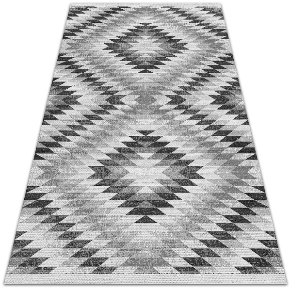 Krásny vonkajšie koberec Šedá geometrický vzor