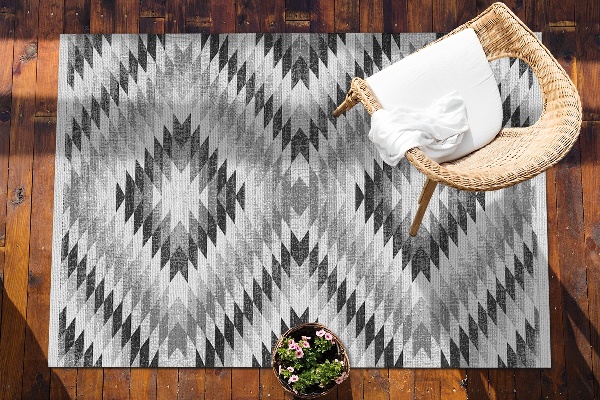 Krásny vonkajšie koberec Šedá geometrický vzor