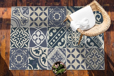 Vonkajšie záhradné koberec retro vzory