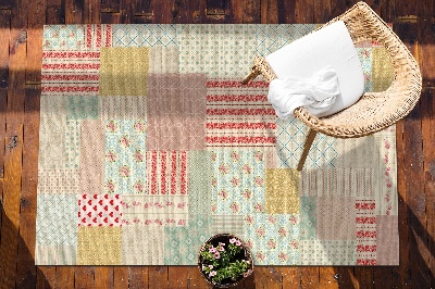 Vonkajšie záhradné koberec farebné patchwork