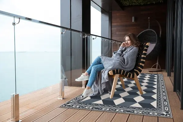 Vonkajšie záhradné koberec ilúzia 3D