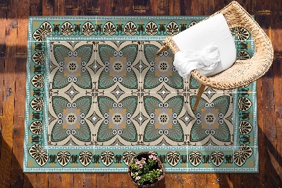 terasový koberec Vzor pávích pier