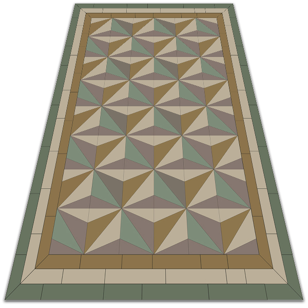 Vonkajšie záhradné koberec 3D trojuholníky
