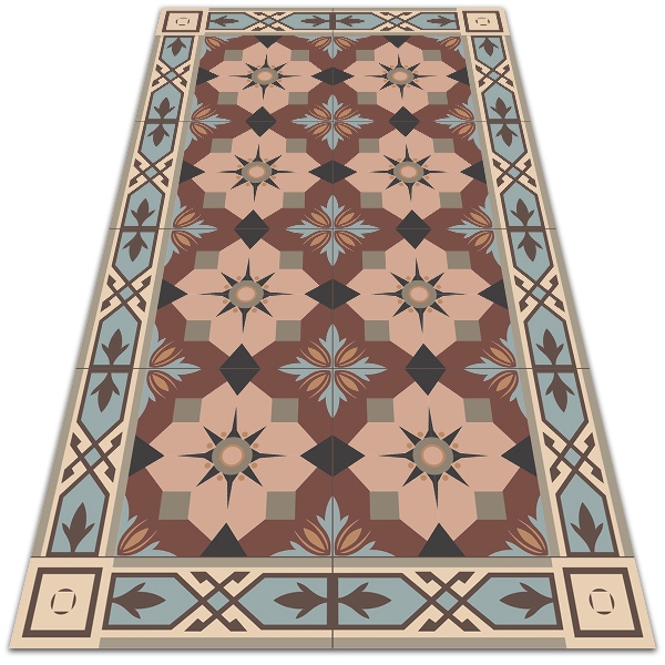 Vonkajšie záhradné koberec geometrické dlaždice