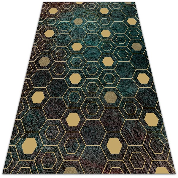 Záhradný koberec krásny vzor šesťhranné vzor