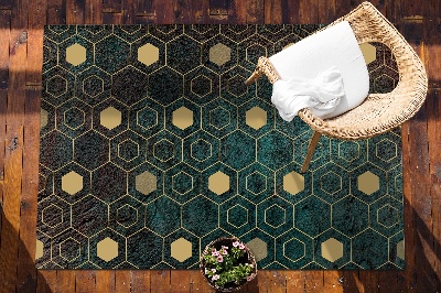 Záhradný koberec krásny vzor šesťhranné vzor