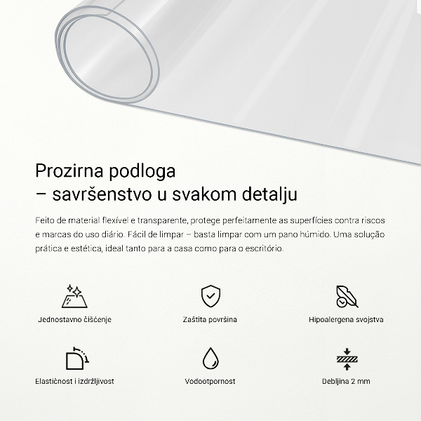 Mäkké sklo na stôl