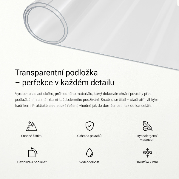 Mäkké sklo priehľadné