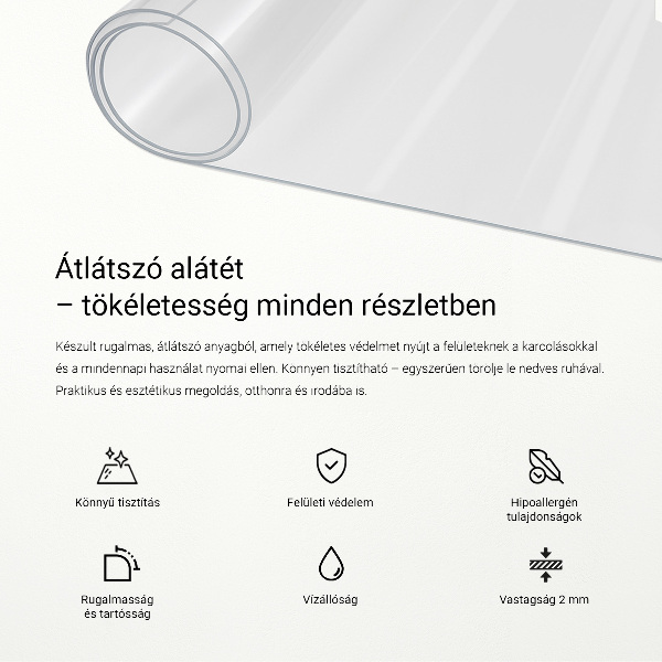 Mäkké sklo priehľadné