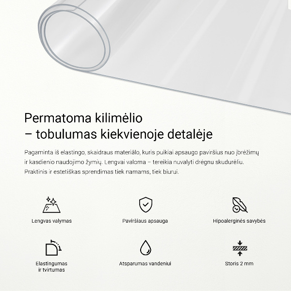 Mäkké sklo priehľadné
