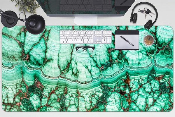 Veľká ochranná podložka na stôl Marble tyrkysová