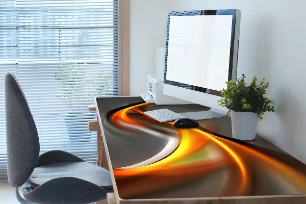 Ochranná podložka na stôl abstrakcie oranžová
