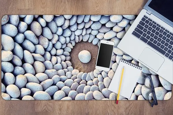 Veľká ochranná podložka na stôl Kruh z kameňov