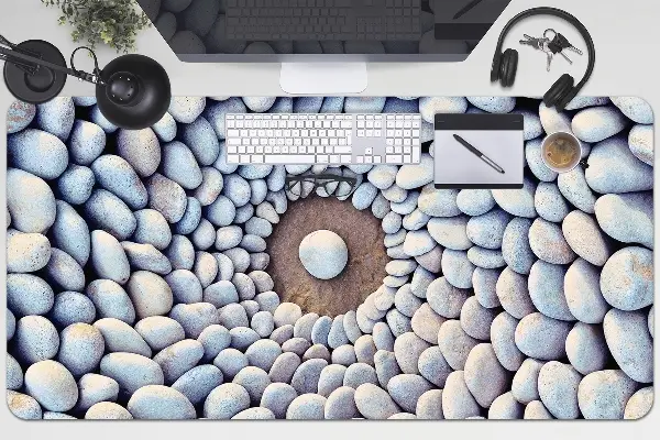 Veľká ochranná podložka na stôl Kruh z kameňov