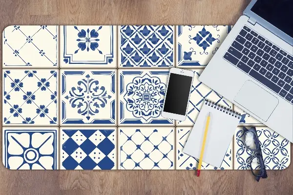 Pracovný podložka na stôl dlaždice blue