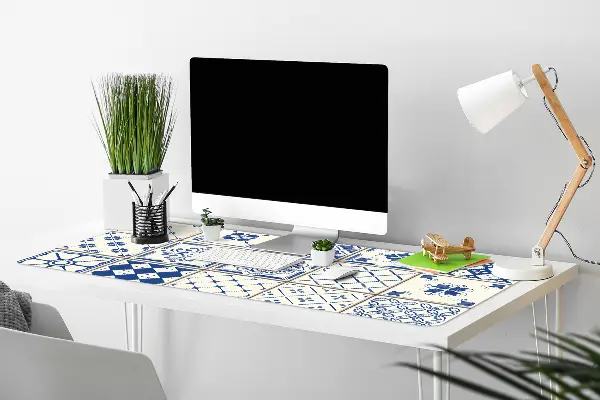 Pracovný podložka na stôl dlaždice blue