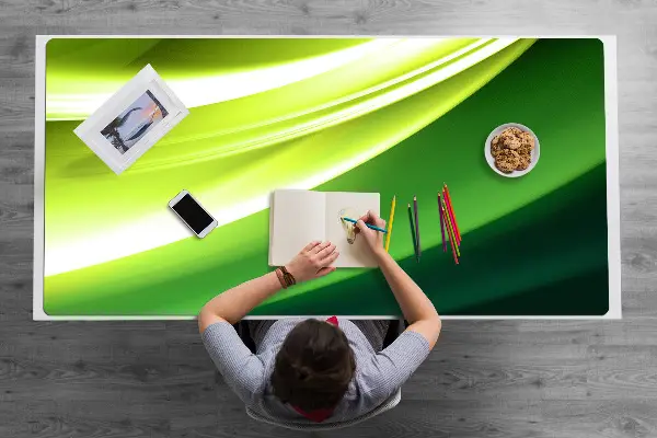 Pracovný podložka na stôl abstrakcie green