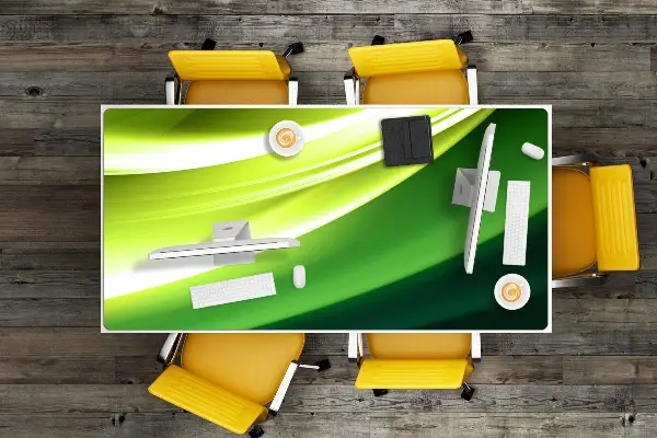 Pracovný podložka na stôl abstrakcie green