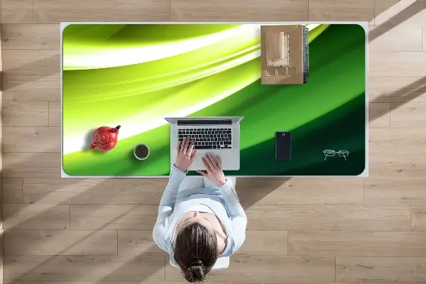 Pracovný podložka na stôl abstrakcie green