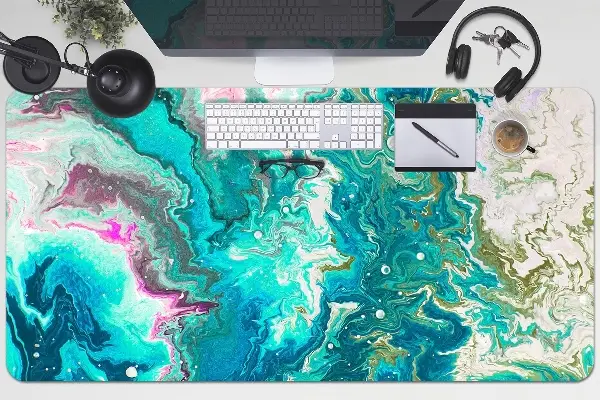 Pracovný podložka na stôl abstrakcie green