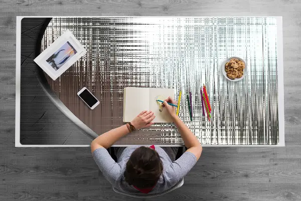 Ochranná podložka na stôl abstrakcie striebro