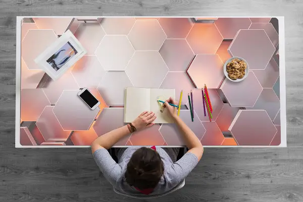 Ochranná podložka na stôl abstrakcie hexes