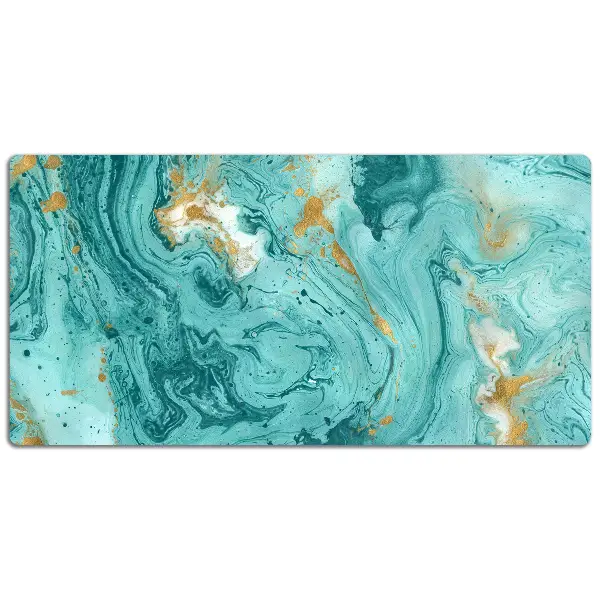 Ochranná podložka na stôl Marble tyrkysová