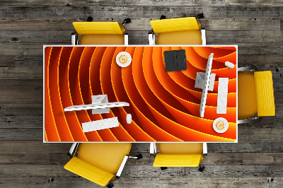 Ochranná podložka na stôl oranžové vlny
